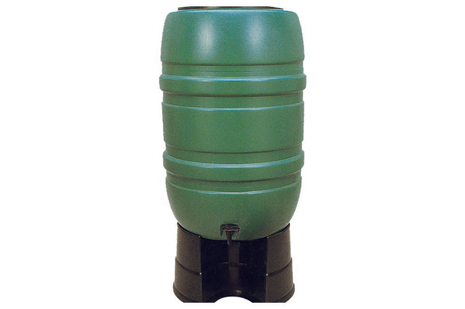 55-Gallon Water Barrel with Stand